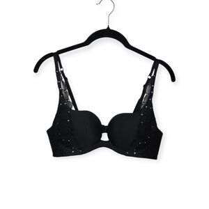 Victoria's Secret Elegant Black Lace Bra 36B ✨️